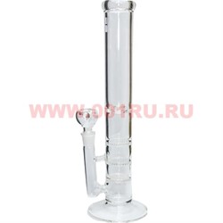 Бонг стеклянный (PYT-003) 39 см высота прозрачный - фото 51569