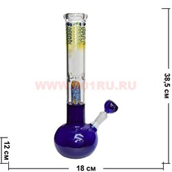Бонг стеклянный (GB-832) высота 38-40 см цвета в ассортименте - фото 51590