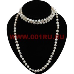 Бусы жемчуг 120 см 8-9 мм (некалиброванный) - фото 51846