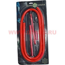 Шланг для кальяна Euro Shisha красный силиконовый - фото 53282