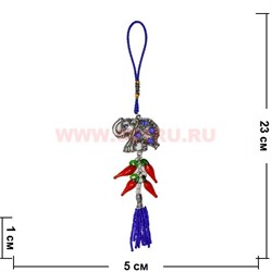 Амулет «слон стразы + перцы» подвеска - фото 54014