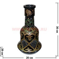 Колба для кальяна 36 см "гитара" (цвета и рисунки в ассортименте) - фото 54915