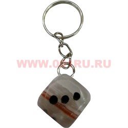 Брелок из оникса "Кубик игральная кость" - фото 54944