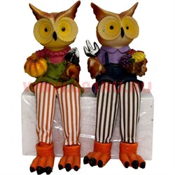 Фигурки с ножками (KL-1242) совы огородники цена за пару (24 шт/кор) - фото 55237
