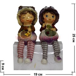 Фигурки с ножками (KL-1246) мальчик и девочка Лук цена за пару (24 шт/кор) - фото 55443