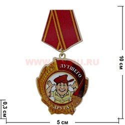 Прикол магнит оптом медаль "Лучшего друга" - фото 55568