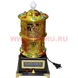 Тибетский барабан с мантрами большой (записано 5-6 мантр) 32 см высота (220V) - фото 55700