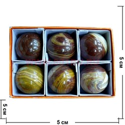 Шар из оникса 6-в-1 (1,5 дюйма) цена за шт - фото 55783