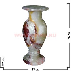 Ваза из оникса 35см (5х12) - фото 55804