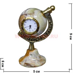 Часы из оникса "Глобус" 9см (1,5 дюйма) - фото 55910