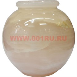 Ваза «шар» 6 дюймов круглая из розового оникса - фото 56109