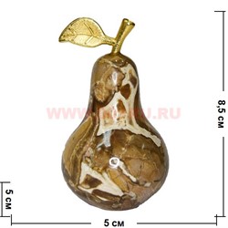 Груша 8,5 см из черного оникса 2х3 дюйма - фото 56345