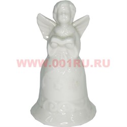 Колокольчик из фарфора ангел (1652) 11 см 144 шт/кор - фото 56804