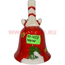 Колокольчик из фарфора новогодний (1653) 11 см 144 шт/кор - фото 56810