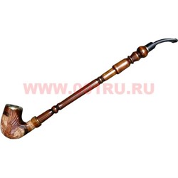 Трубка курительная из груши длинная 38 см - фото 57092