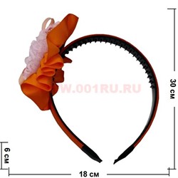 Ободок для волос с цветком (669) цена за упаковку 12 шт - фото 57768