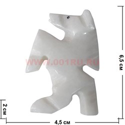 Лошадка из белого оникса 2014 символ года 2,5" (6,5 см) - фото 59898