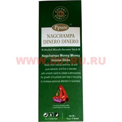 Благовония Ppure Nagchampa Money Money 15 гр, цена за 12 шт (Деньги) - фото 60102