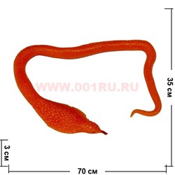 Змея силиконовая 1 м цвета в ассортименте (растягивается до 5 м) 12 шт/упаковка - фото 60261