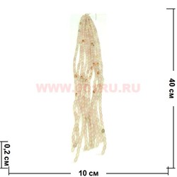 Нитка бусин розовый кварц цена за 1 нитку, натуральный камень - фото 60690