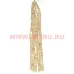Нитка бусин розовый кварц "бочонки" цена за 1 нитку - фото 60733