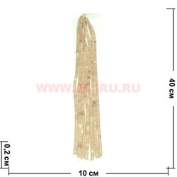 Нитка бусин розовый кварц "бочонки" цена за 1 нитку - фото 60734