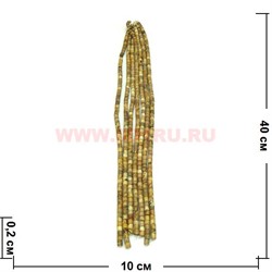 Нитка бусин дервевянная яшма "бочонки", цена за 1 нитку - фото 60740