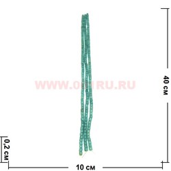 Нитка бусин аквамарин "бочонки" цена за 1 нитку - фото 60773