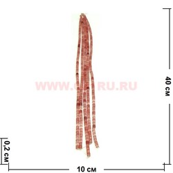 Нитка бусин розовый кварц "бочонки" цена за 1 нитку - фото 60782