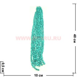 Нитка бусин бирюза "таблетка", цена за 1 нитку, натуральный камень - фото 60820