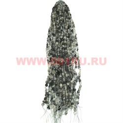Нитка бусин агат "волосатик" цена за 1 нитку, натуральный камень - фото 60907