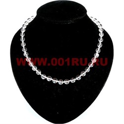 Бусы граненые из горного хрусталя 8 мм - фото 61097
