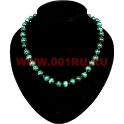 Бусы из бразильского малахита 12 мм - фото 61101