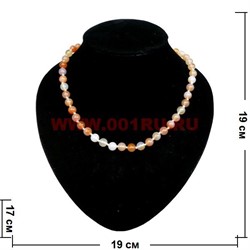 Бусы из светлого сердолика 8 мм - фото 61172