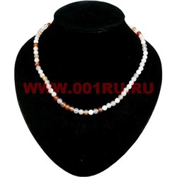 Бусы из светлого сердолика 6 мм - фото 61175