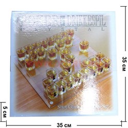 Игра «Пьяные шахматы» с круглыми стопками 35 см доска - фото 61226
