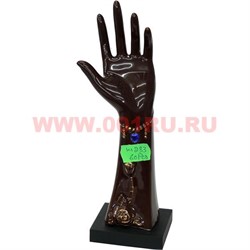 Подставка под кольца "колечница рука" со стразами (KL-283), 60 шт/кор - фото 62359