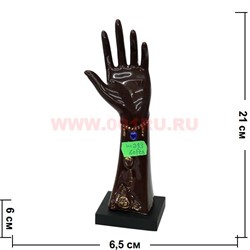 Подставка под кольца "колечница рука" со стразами (KL-283), 60 шт/кор - фото 62360