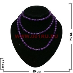 Бусы 125 см из аметиста 8 мм - фото 62514