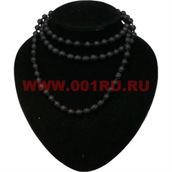 Бусы 125 см из шунгита 8 мм - фото 62527