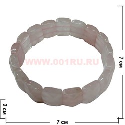 Браслет граненный из розового кварца - фото 62707