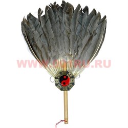 Опахало китайское феншуй с перьями - фото 63430