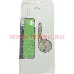 Внешний аккумулятор Power Bank 3000 mAh цвета в ассортименте - фото 64096