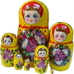 Матрешка семерка 22 см Круглая в ассортименте - фото 65031