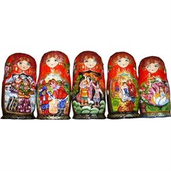 Матрешка семерка 23 см "Русские сказки" в ассортименте - фото 65044