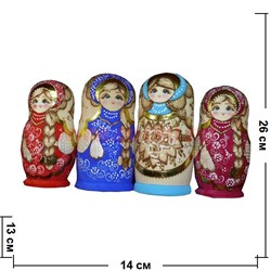 Матрешка десятка 25 см "Авторская Роспись" Большая в ассортименте - фото 65070
