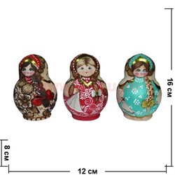 Матрешка десятка 16 см "Авторская Роспись" Круглая в ассортименте - фото 65107