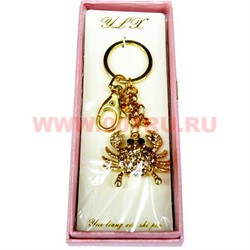 Брелок "Краб", стразы, 6 штук в уп.,цена за штуку - фото 65258