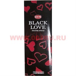 Благовония HEM "Black Love" (Черная любовь) 6 шт/уп, цена за уп - фото 65786