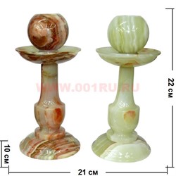 Подсвечник из оникса "маяк" 22 см (3х8 дюйма) - фото 65881